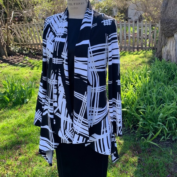 Joseph Ribkoff Black/White Stylish Jacket - Picture 7 of 15